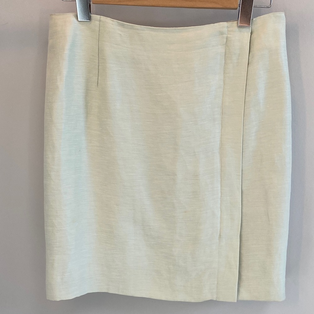 Dana Buchman pale Seafoam Green Silk/linen Skirt